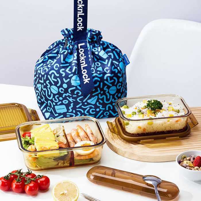 LocknLock Glass Container Lunch Bag Set