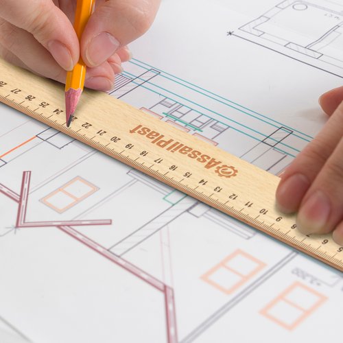 Natural Beech Wood 30cm Ruler - view 4 Singapore Natural Beech Wood 30cm Ruler - view 4 Singapore