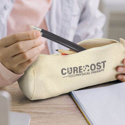 Round Canvas Zip Pencil Case - view 5 Singapore