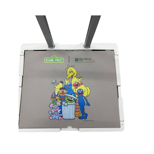 Custom Foldable Trolley Storage Box Lid Artwork Singapore Printed lid artwork with campaign branding on a custom foldable trolley storage box, Singapore mall redemption gift