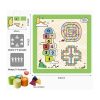 Specifications of the custom 3-in-1 games picnic mat: 200 x 200 cm, folds into a 40 cm carry tote, seats 2 to 6 people