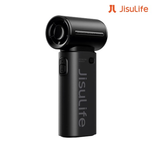 Custom JisuLife LIFE9-50 Turbo Handheld Fan in Black with Logo Print