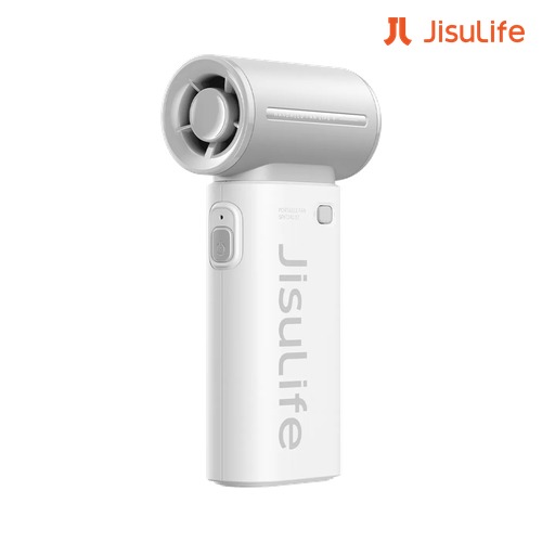 Custom JisuLife LIFE9-50 Turbo Handheld Fan in Grey with Logo Print