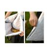 Custom 2-in-1 Picnic Mat Tote Bag Zip Closure Close-up of the zip closure and quilted padding on the custom 2-in-1 picnic mat tote bag