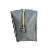 Custom PU Leather Aircon Controller Pouch Top Zip Singapore Top-down view of the full-length gold zip on a custom PU leather aircon controller pouch, Singapore