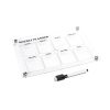 Clear acrylic weekly planner with printed day boxes, corner magnets and a black dry erase marker, Singapore
