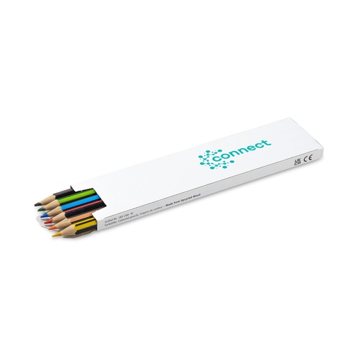 Custom Printed Box STAEDTLER Colouring Pencil Set of 6 2 Print mock-up showing a sample logo pad printed on the pencil set box, Singapore