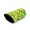 Custom Neoprene Cup Sleeve, Reusable Insulated Sleeve for Takeaway Cups 10 Neoprene cup sleeve lying on its side showing the printed body and black trim at both ends, Singapore