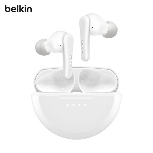 Custom Belkin SoundForm Rhythm Noise Cancelling Earbuds with Logo Printing 3 Custom Belkin SoundForm Rhythm ANC Earbuds with logo printing, charging case open view, Singapore