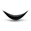 Custom Hammock, Frontier Stratus 210T Nylon for Two 7 Black 210T nylon camping hammock hung open and ready to sit in, Singapore