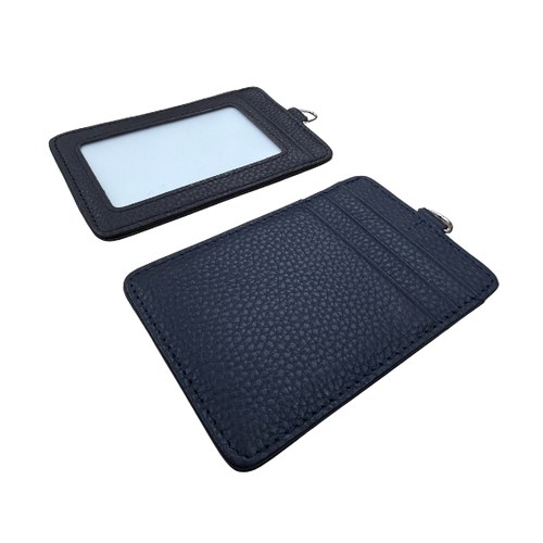 Portrait PU leather ID card holder – view 2