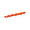 Retractable Gel Pen, 0.7mm Nib with Soft Rubber Grip 7 Orange translucent retractable gel pen shown at an angle with its chrome clip and rubber grip, Singapore