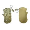 Die-cut shaped PU leather pouches with key rings – view 2