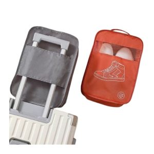 Shoe bag with clear window and trolley sleeve