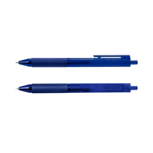Retractable Gel Pen, 0.7mm Nib with Soft Rubber Grip 6 Pair of navy translucent retractable gel pens, Singapore