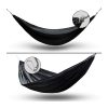 Custom Hammock, Frontier Stratus 210T Nylon for Two 9 Two hanging heights shown for the same nylon hammock, with close ups of the strap loop used for each, Singapore