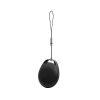 Black item tracker hanging from its slim cord loop ready to clip onto keys or a bag, Singapore