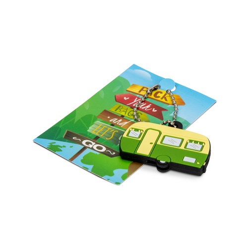 Custom PVC key topper presented on its full colour printed backing card, Singapore