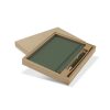 Forest green A5 notebook and matching pen set in a kraft gift box, Singapore