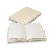 Recycled paper notebook opened flat to show the lined pages, with a second copy closed above it, Singapore