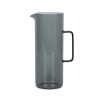 Custom Glass Carafe 1.5L in Smoked Borosilicate, Gift Boxed 5 Dark tinted 1.5L borosilicate glass carafe with a slim handle and pouring lip, Singapore