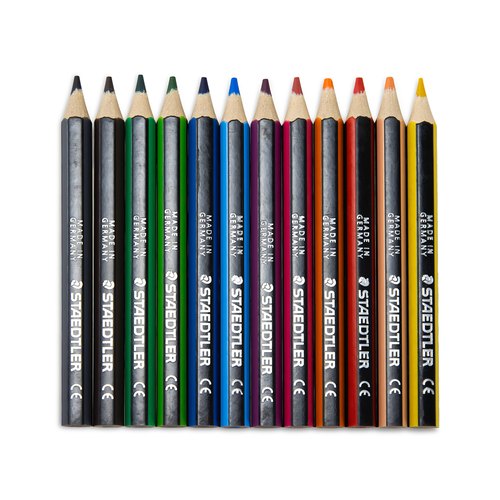 Custom Printed Box STAEDTLER Compact Colouring Pencil Set of 12 3 Twelve 87mm STAEDTLER colour pencils in upcycled wood with the maker mark on each barrel, Singapore
