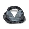 Custom Elastic Headband, Full Colour Sublimation Print 7 Twist front shape of a printed polyester crepe headband shown flat, Singapore