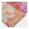 Custom Full Colour Beanie, Edge-to-Edge Sublimation Print 5 Close view of the plain rib knit showing how sublimation ink sits on polyester yarn, Singapore