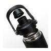 Close view of the moulded carry handle and dual opening lid on the 550ml vacuum bottle, Singapore