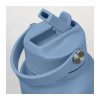 1L Vacuum Bottle, Powder Coated Steel with Loop Lid 9 Close view of the moulded carry loop lid and silver accent on the vacuum bottle, Singapore