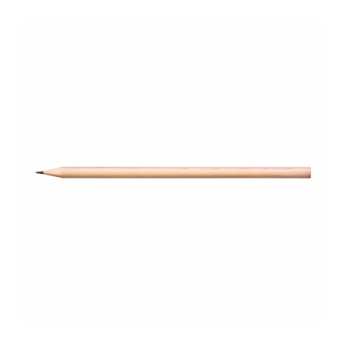 Custom Pencil Printing on STAEDTLER HB Graphite Pencil 175mm 3 Full length view of a 175mm round barrel wooden HB pencil in natural certified wood, Singapore